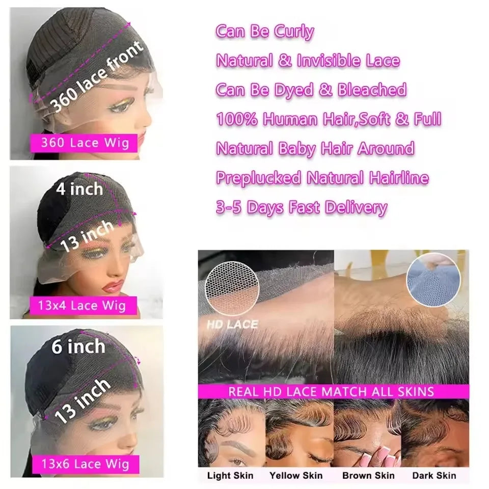 Silkeny Wig Brazilian 100 Percent Human Hair Lace Front Wig