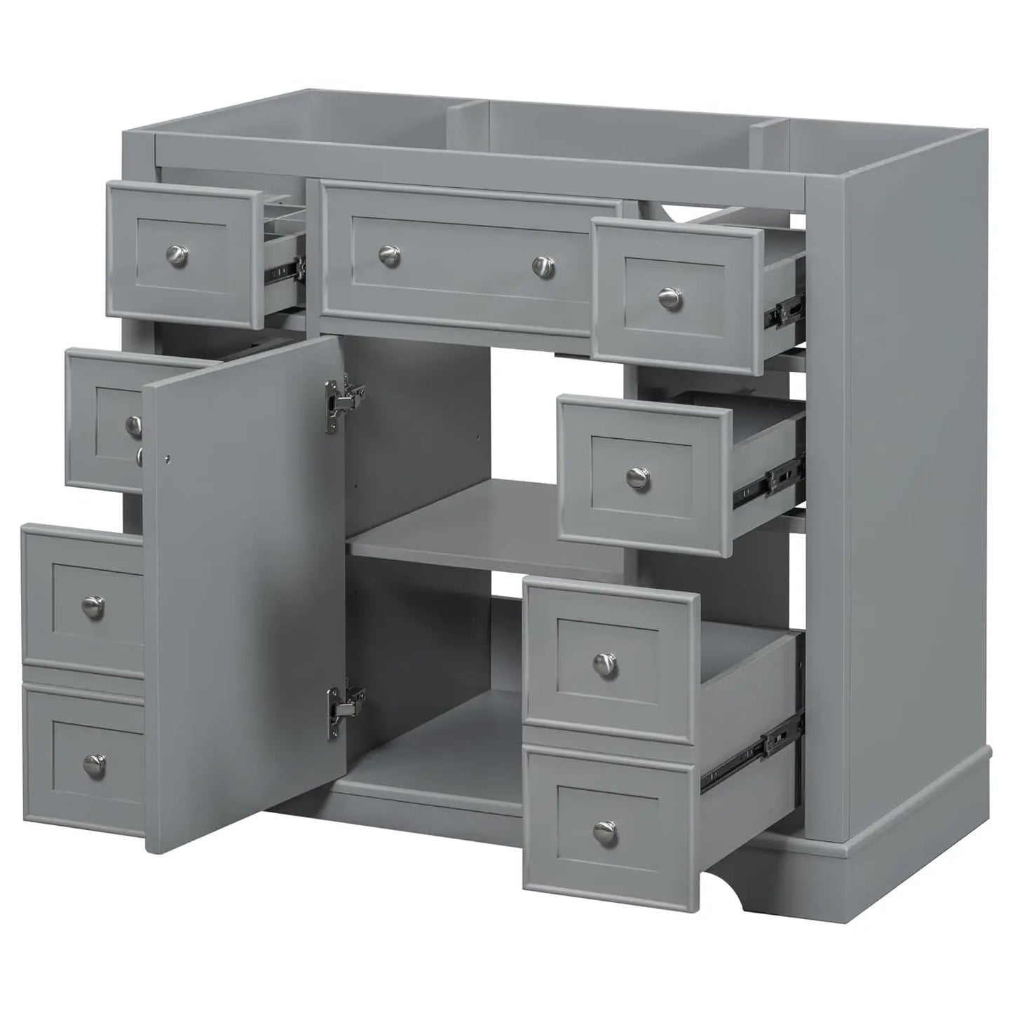 Bathroom Vanity Cabinet Sink Top Combo With Three Drawers