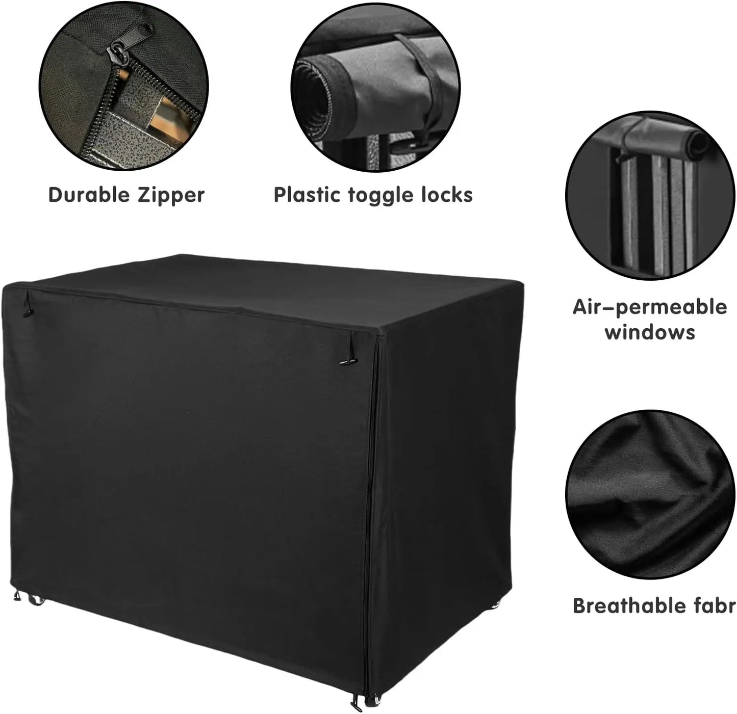 Heavy Duty Dog Crate Cover With Insulation And Breathable Window