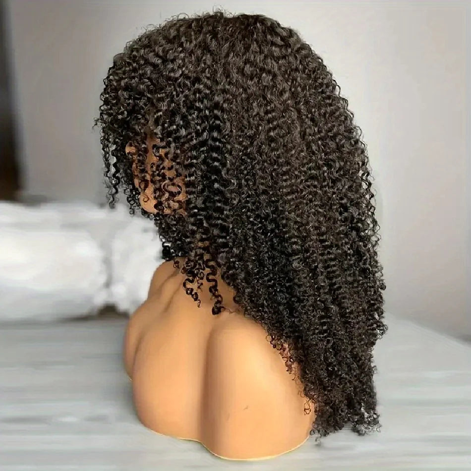 OKVOKV HD Transparent Deep Wave Lace Front Wig Human Hair
