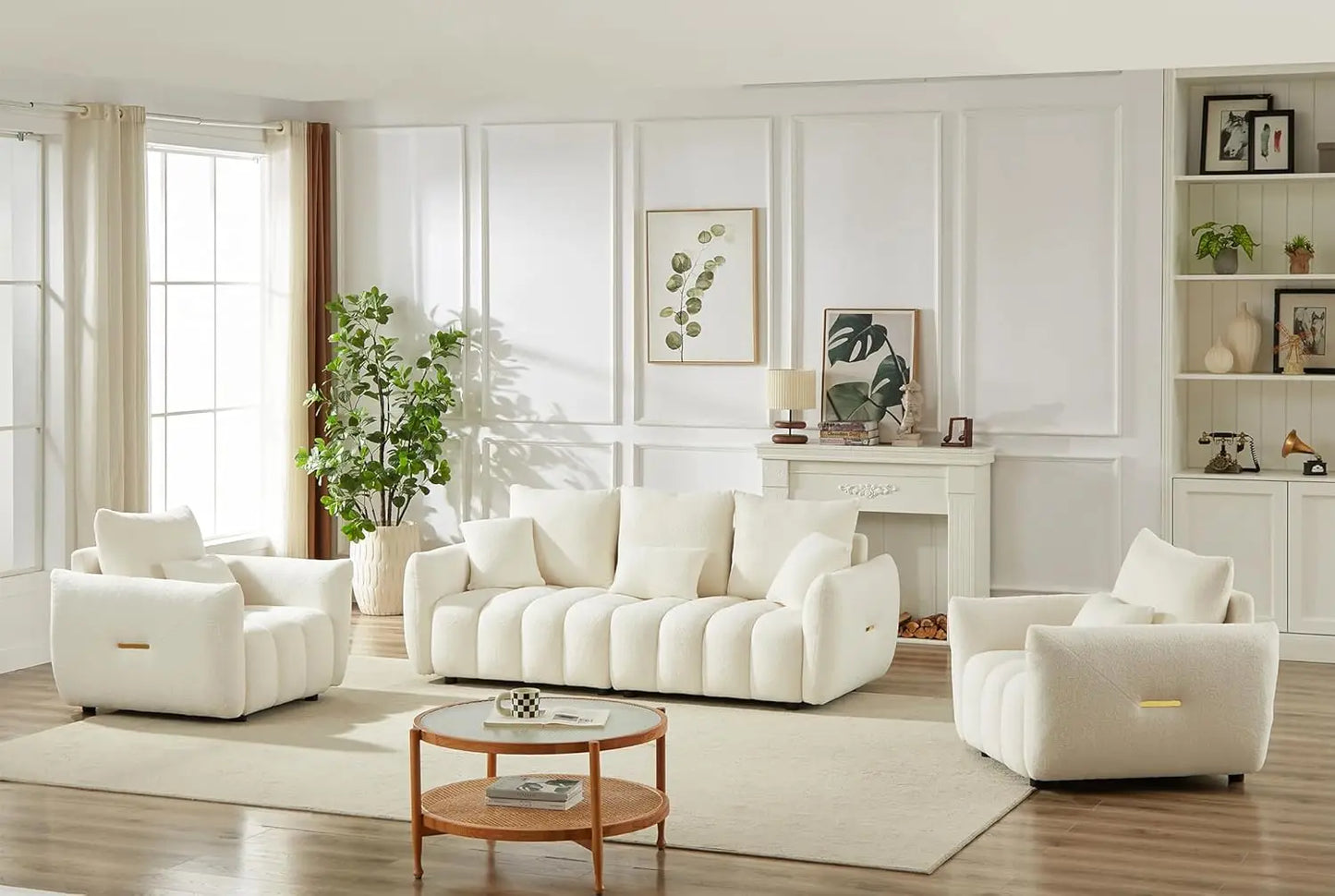Teddy Sofa Set Of Three Cloud Boucle Modern Living Room