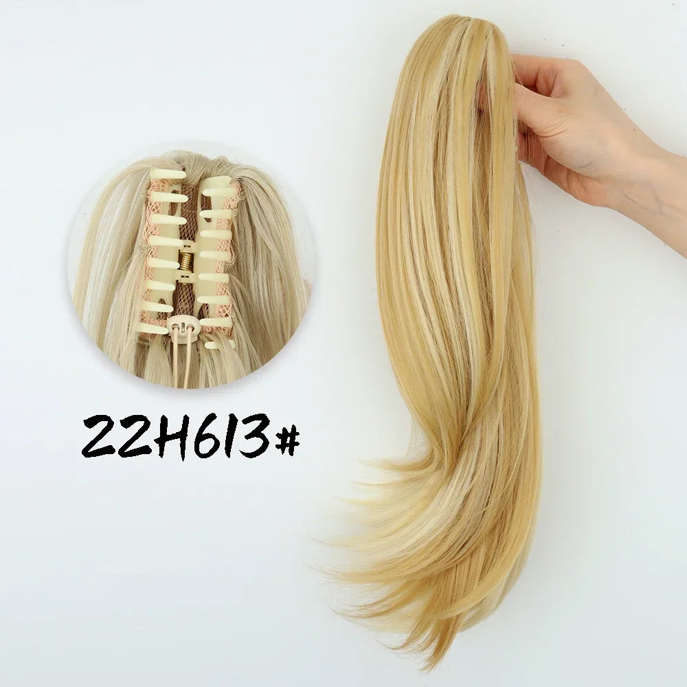 AZQUEEN Synthetic Claw Clip Ponytail Hair Extension Wavy Heat Resistant