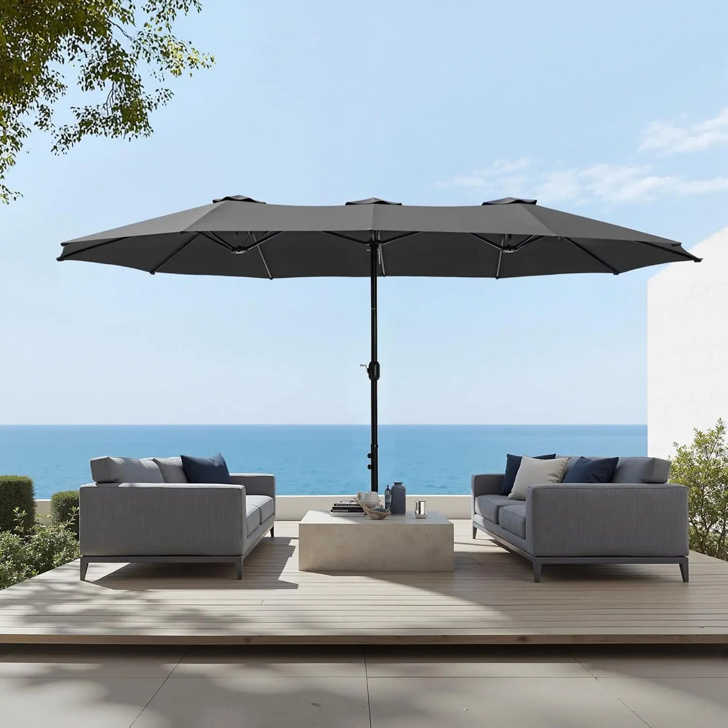 HUANZHUANG Patio Umbrella With Base Included Heavy Duty Market