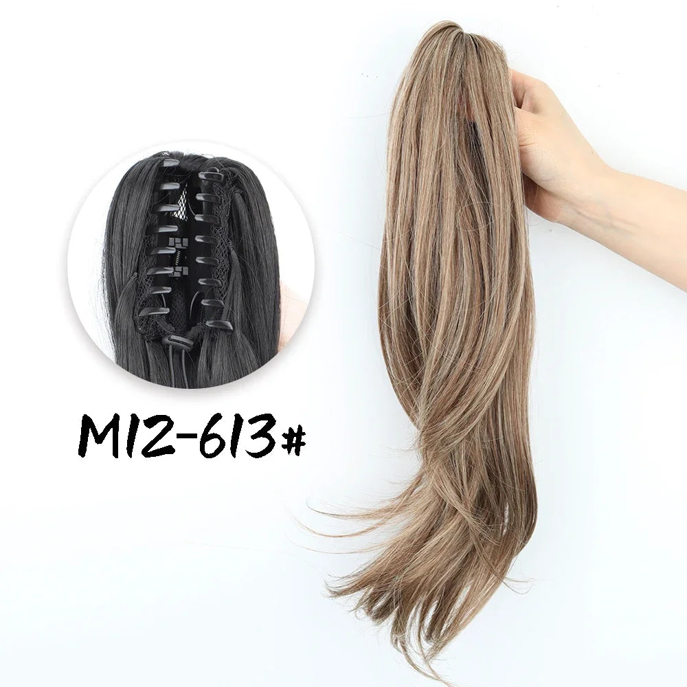 AZQUEEN Synthetic Claw Clip Ponytail Hair Extension Wavy Heat Resistant
