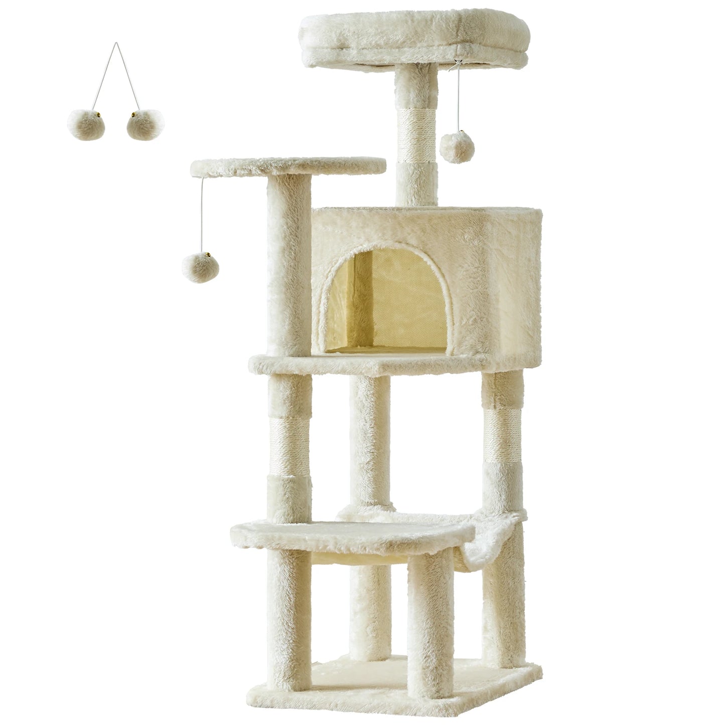 JHK Cat Tree Tower for MultiCat Homes with Sisal Posts