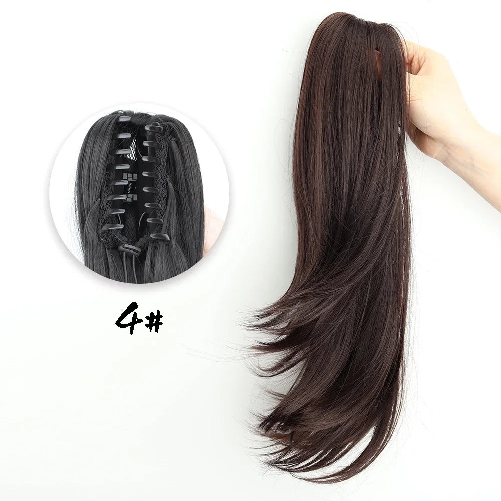 AZQUEEN Synthetic Claw Clip Ponytail Hair Extension Wavy Heat Resistant