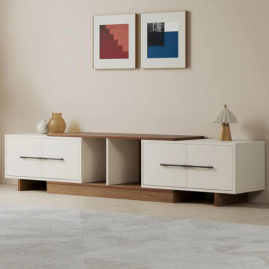 GUOHE Extendable TV Stand Modern Entertainment Center With Cabinets