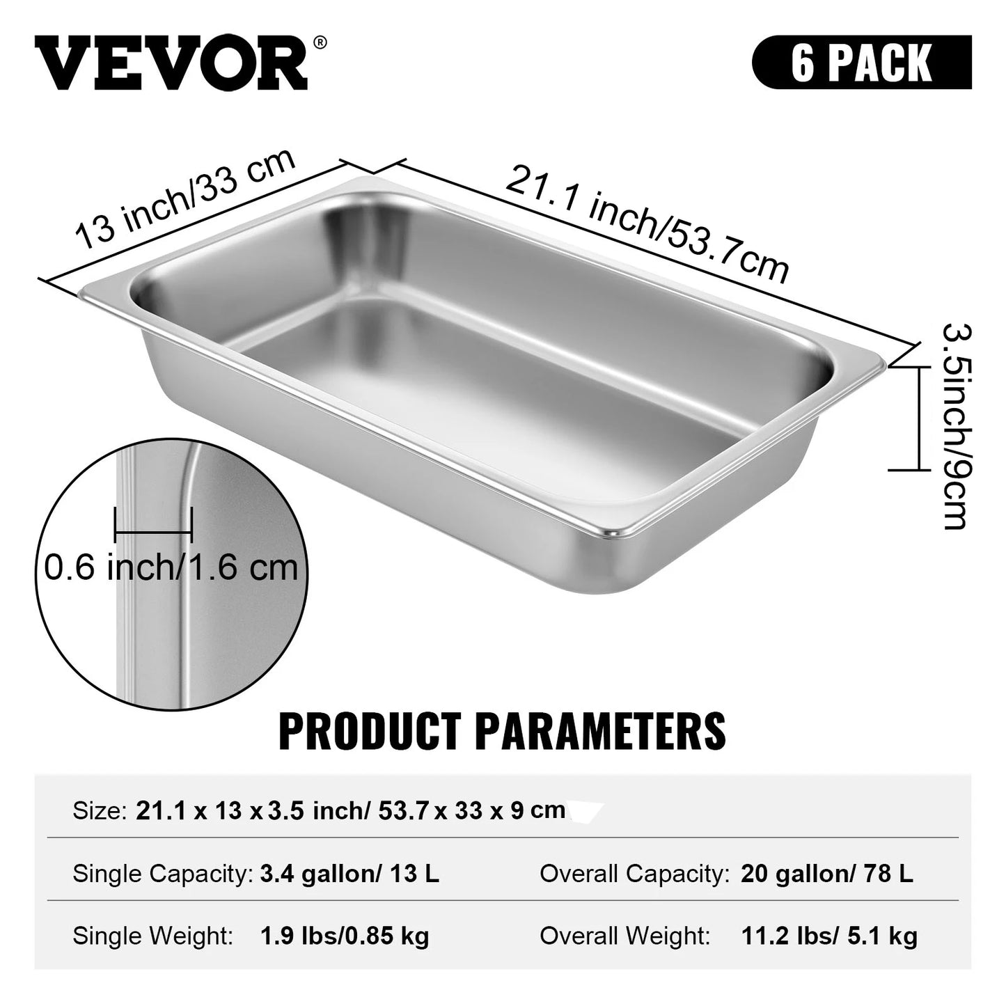 Succebuy Buffet Chafing Dishes With Gastronorm Pans Stainless Steel