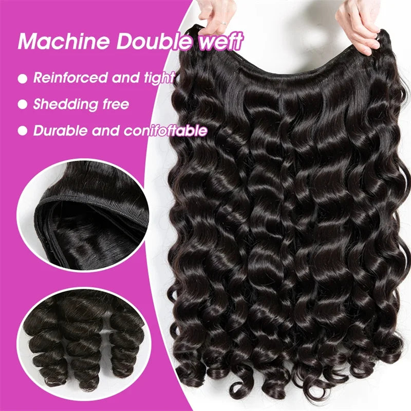 LafinoBundles Deep Wave Remy Brazilian Human Hair Bundles