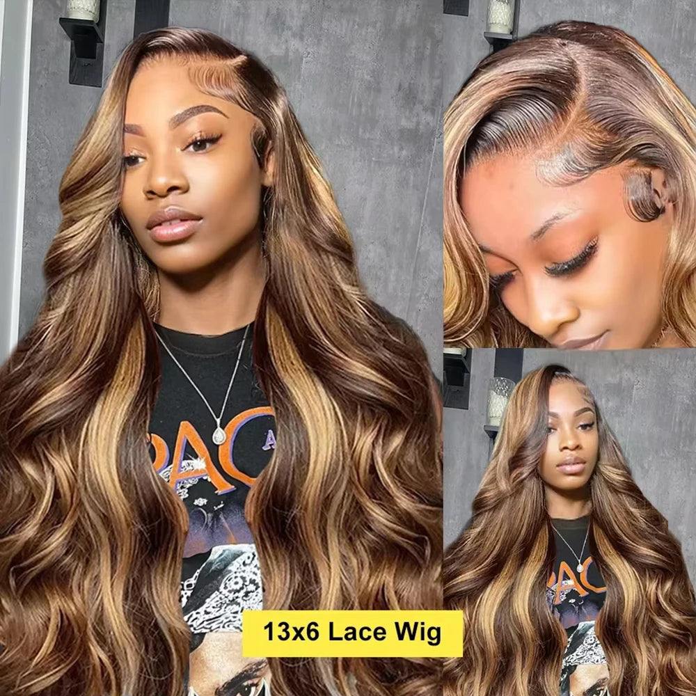 Larhali Remy Hair Body Wave Wig With HD Transparent Lace Frontal