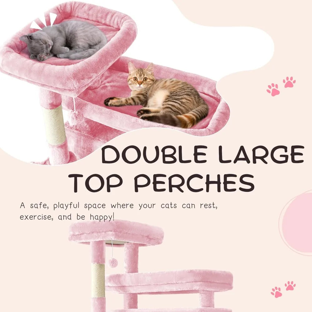 Cat Tree Tower With Scratching Posts Perches And Caves
