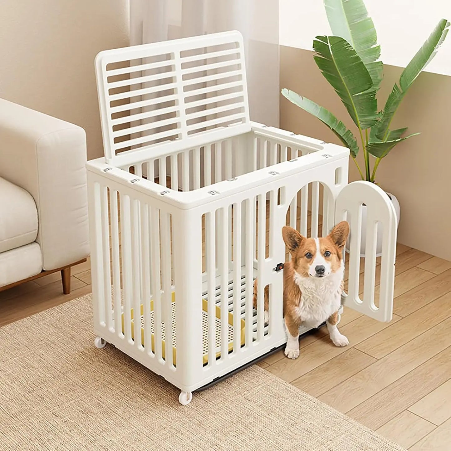 Kitten Enclosure Indoor Cat Cage With Wheel Lock Portable