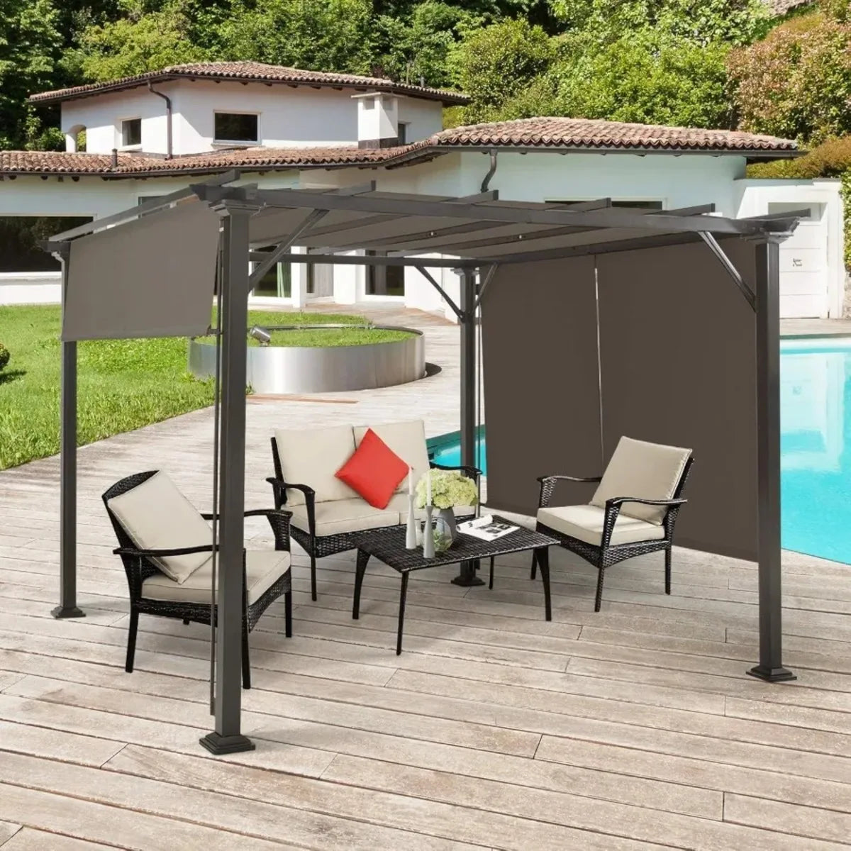 XIUWO Universal Canopy Cover 2 Pack For Outdoor Pergola