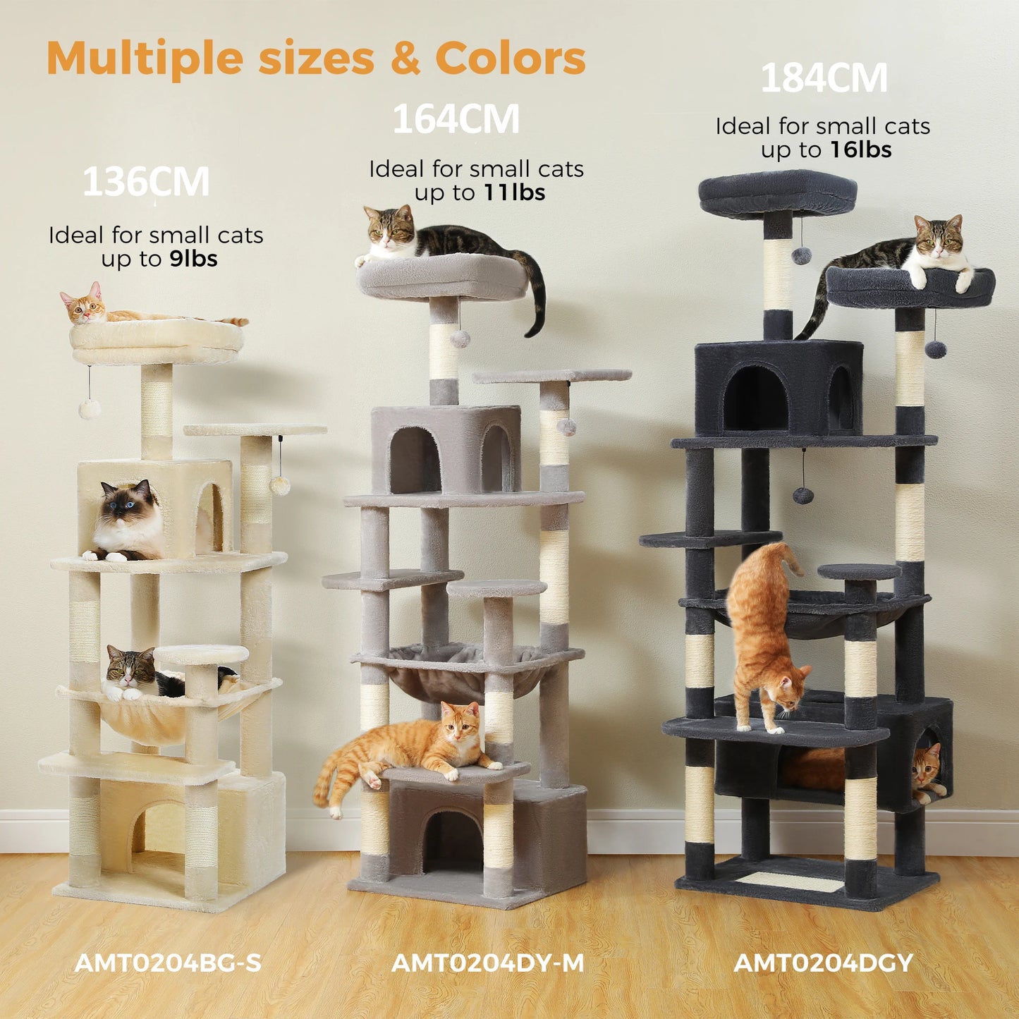 PAWZ Road Large Cat Tree Tower With Sisal Scratching Posts