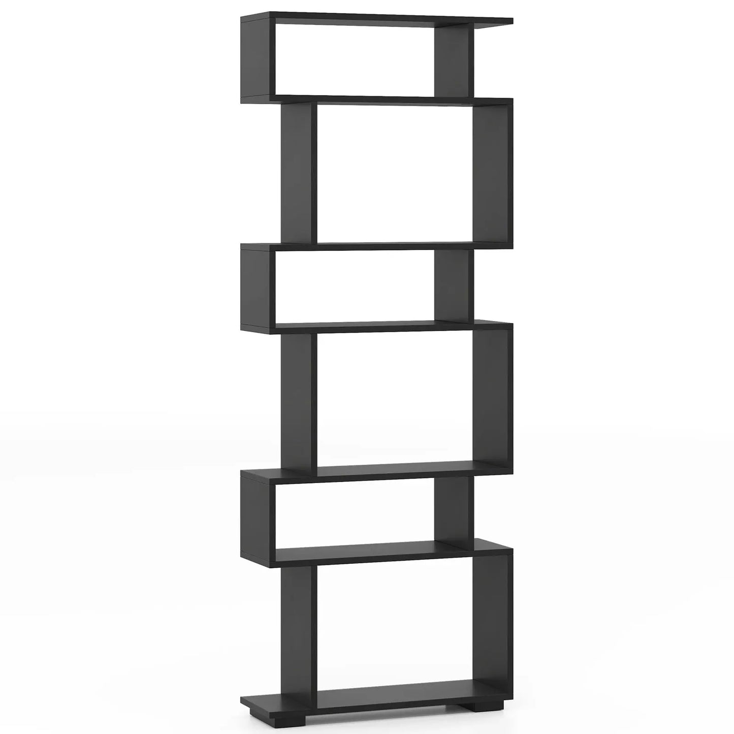 HOMASIS S-Shaped Geometric Bookshelf With Anti-Toppling Kits