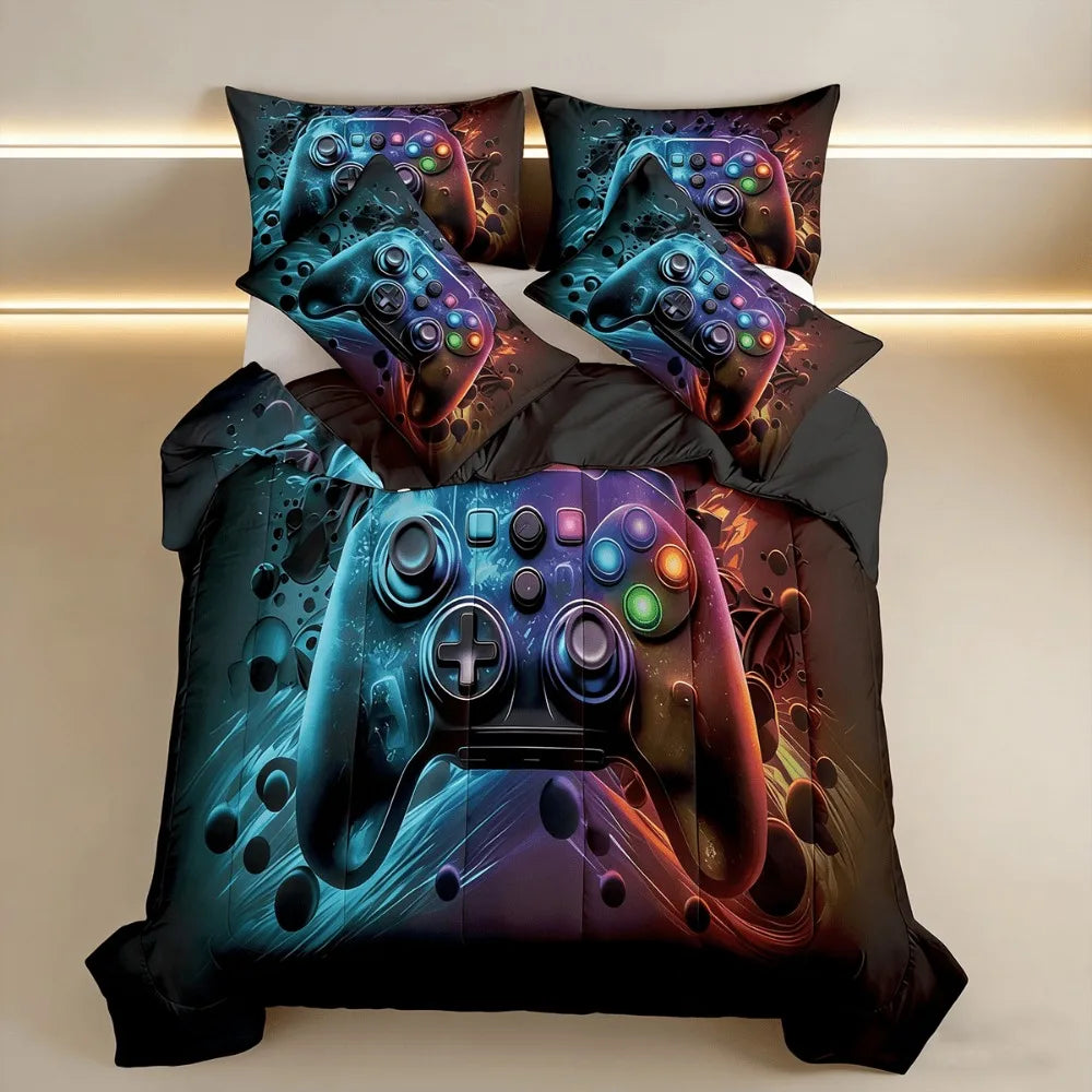 Game Controller Print Comforter Set Two Or Three Pieces Breathable Bedding