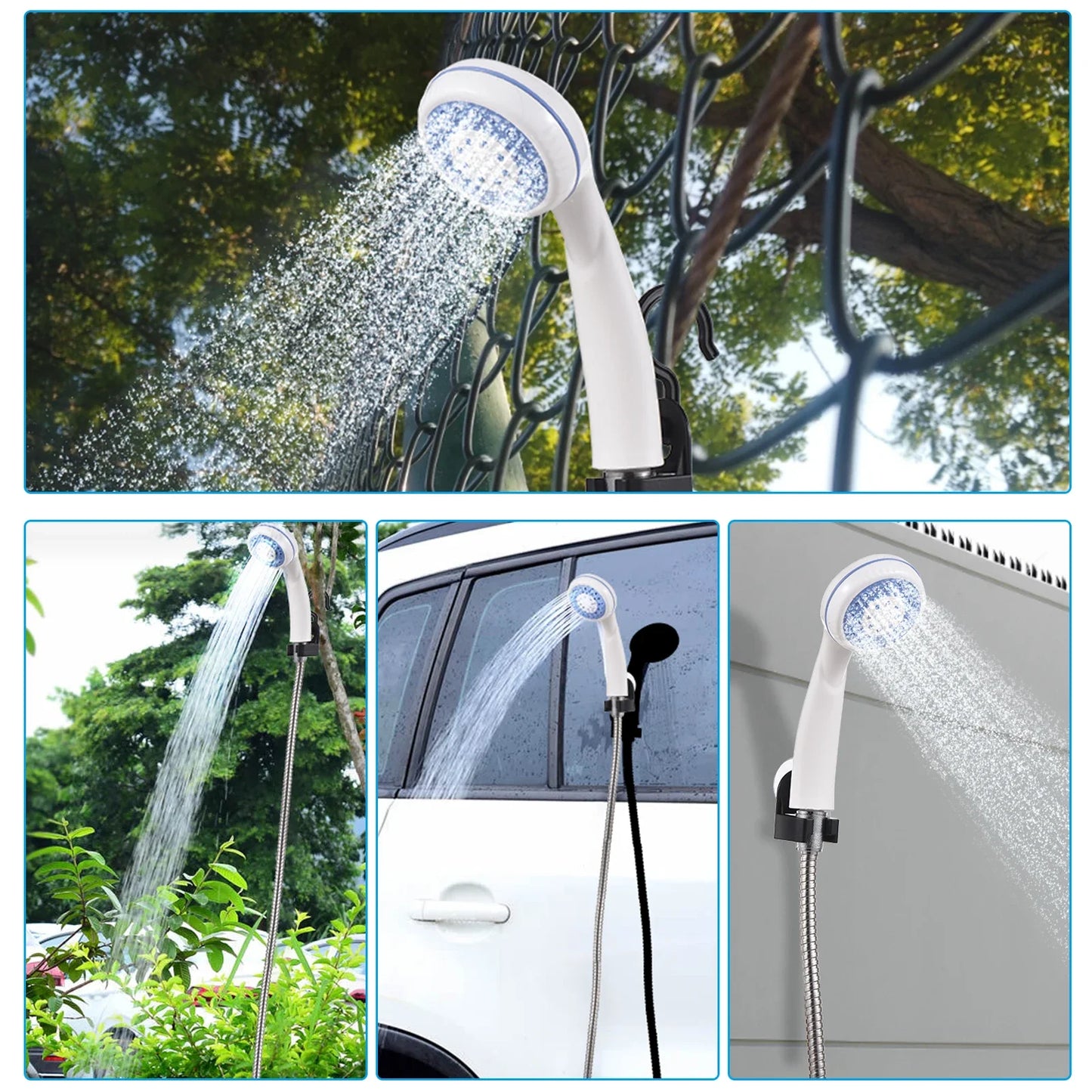 Portable Outdoor Shower For Camping And Travel Rechargeable Electric Pump