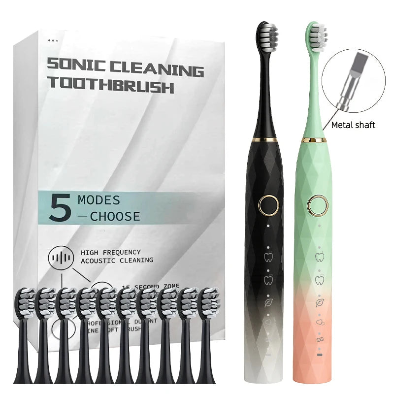 Electric Rotary Toothbrush With Timer USB Rechargeable