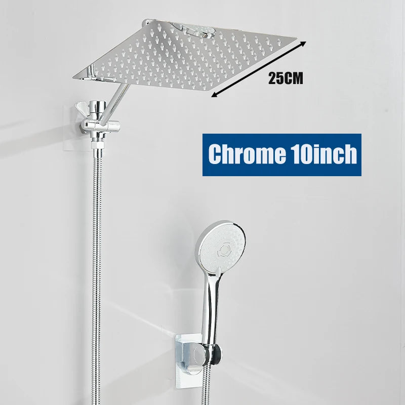 Dfrkjhre Concealed Shower Set With Rainfall Head And Long Hose