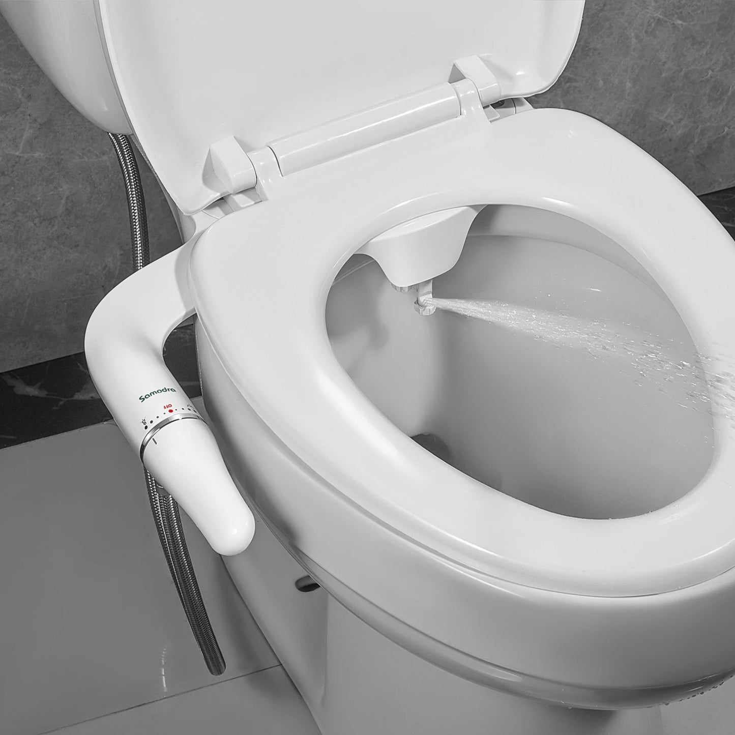 SAMODRA Ultra Slim Bidet Toilet Seat Attachment With Adjustable Water Pressure